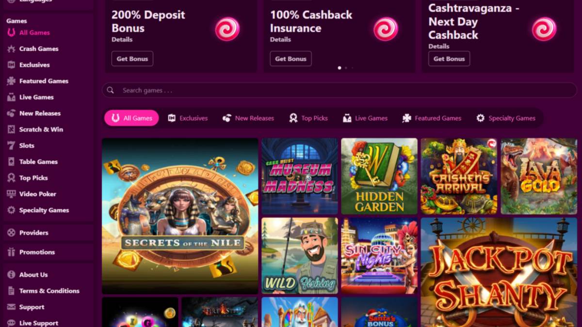 Candyland homepage captured on 15 September 2026
