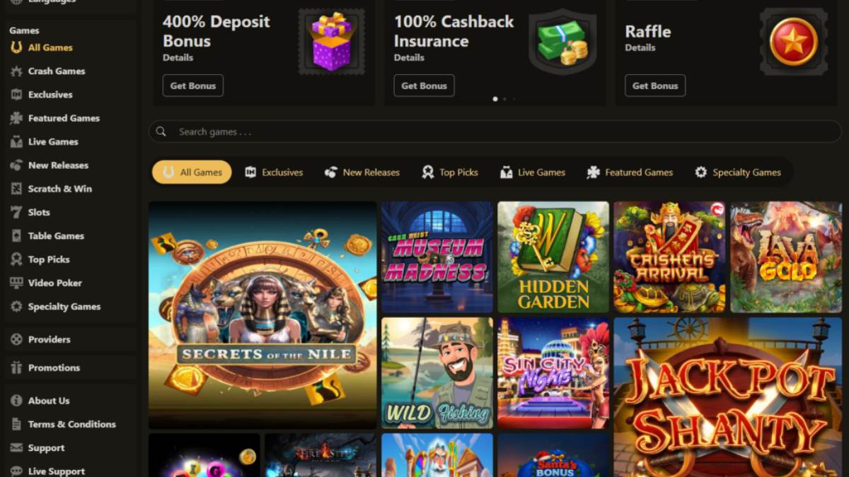 New Vegas homepage captured on 15 September 2026
