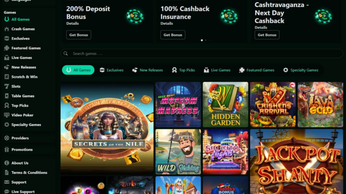 Pure Casino homepage captured on 15 September 2026