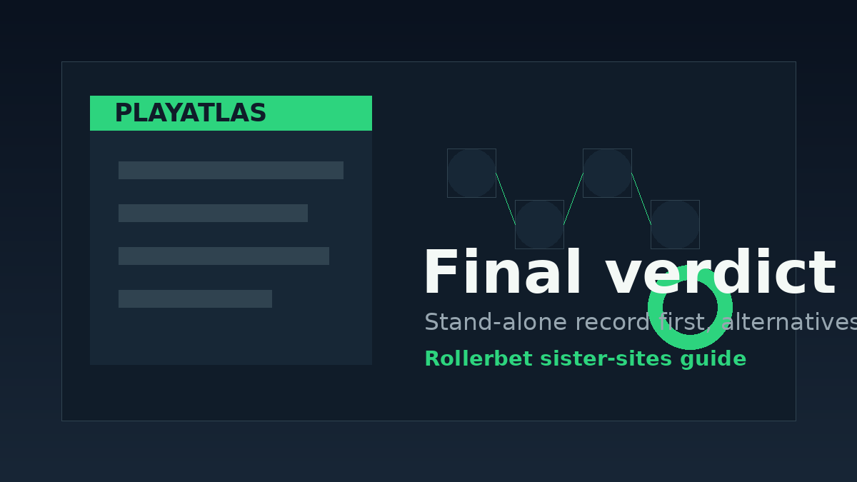 Illustration summarising the Rollerbet sister-sites verdict